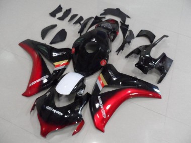 Nero Rosso Mugen ABS Plastica Moto & Carenatura Moto Honda CBR 1000 RR 2008-2011
