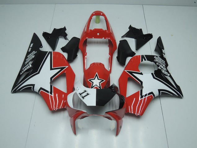 Nero Rosso Stella Carene Moto Honda CBR 900 RR 954 2002-2003 Nero Rosso Stella Carene Moto Honda CBR 900 RR 954 2002-2003