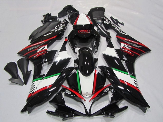 Nero Rosso Verde Carene Moto Yamaha R6 2006-2007 Nero Rosso Verde Carene Moto Yamaha R6 2006-2007