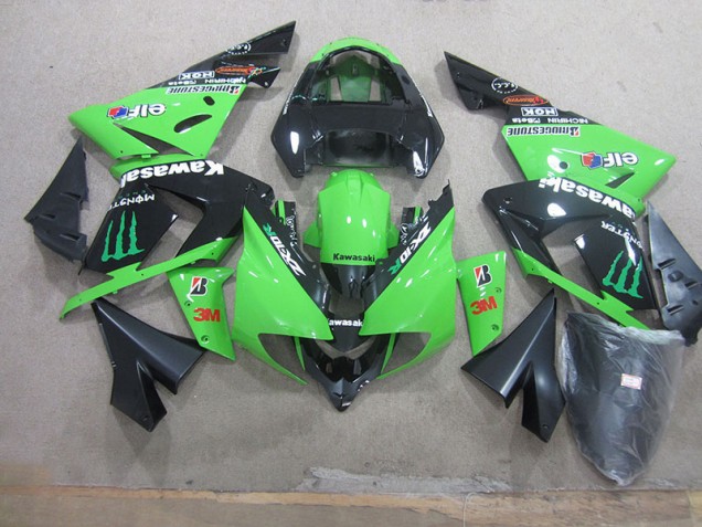 Nero Verde 3M Monster Carene Moto Kawasaki ZX10R 2003-2005 Nero Verde 3M Monster Carene Moto Kawasaki ZX10R 2003-2005