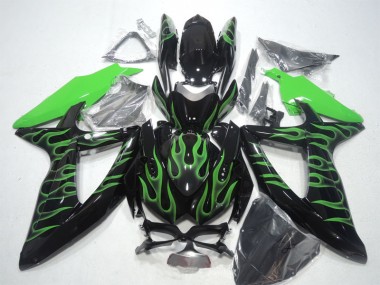 Nero Verde Fiamma Carene Moto Suzuki GSXR 600 K8 2008-2010
