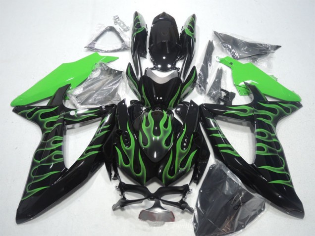 Nero Verde Fiamma Carene Moto Suzuki GSXR 600 K8 2008-2010
