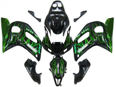 Nero Verde Fiamma Carene Moto Yamaha R6 1998-2002