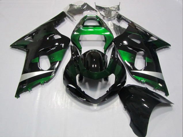 Nero Verde Kit Carenatura Moto Iniezione Suzuki GSXR 600 K1 K2 K3 2001-2003 Nero Verde Kit Carenatura Moto Iniezione Suzuki GSXR 600 K1 K2 K3 2001-2003