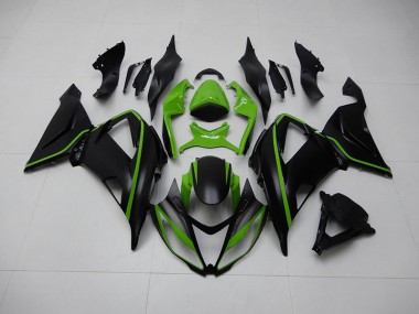 Nero Verde Kit Carene Moto Kawasaki ZX6R 2013-2018