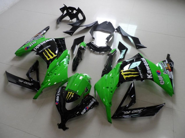 Nero Verde Monster Carene Moto Kawasaki ZX 300R 2013-2016 Nero Verde Monster Carene Moto Kawasaki ZX 300R 2013-2016