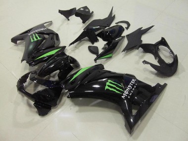 Nero Verde Monster Energy Carene Moto Kawasaki ZX 250R 2008-2012