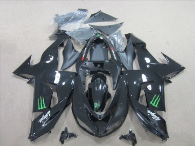 Nero Verde Monster Ninja Carene Moto Kawasaki ZX10R 2006-2007