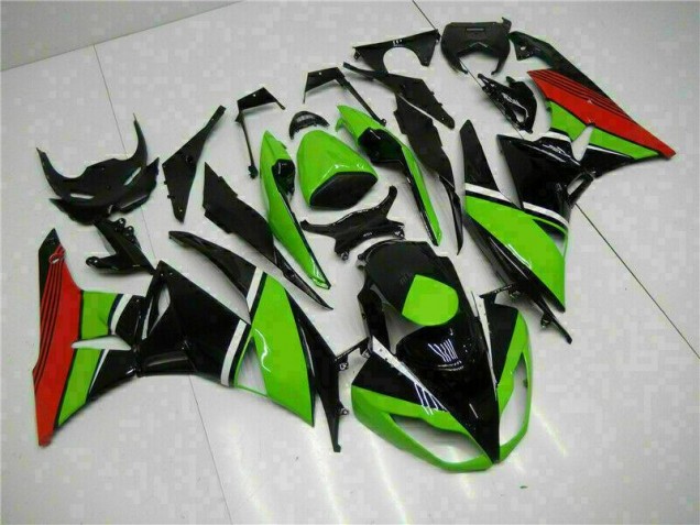 Nero Verde Rosso Carene Moto Kawasaki ZX6R 2009-2012 Nero Verde Rosso Carene Moto Kawasaki ZX6R 2009-2012