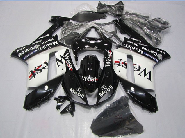 Nero West Mobil Carene Moto Kawasaki ZX6R 2007-2008
