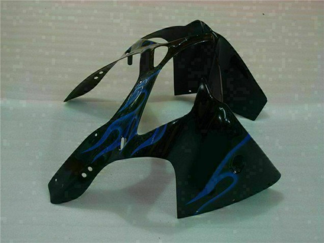 Nero con Blu Fiamma Carene Moto Kawasaki ZX6R 2000-2002