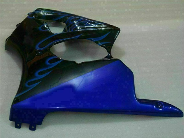 Nero con Blu Fiamma Carene Moto Kawasaki ZX6R 2000-2002