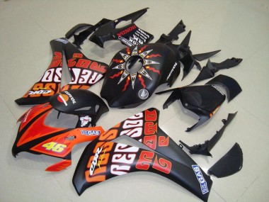 Rossi Nero Opaco Carene Moto Honda CBR 1000 RR 2008-2011