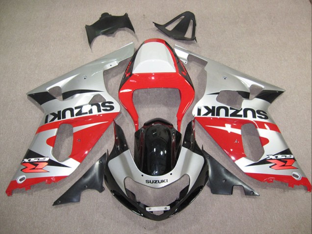 Rosso Argento Carene Moto Suzuki GSXR 600 K1 K2 K3 2001-2003 Rosso Argento Carene Moto Suzuki GSXR 600 K1 K2 K3 2001-2003