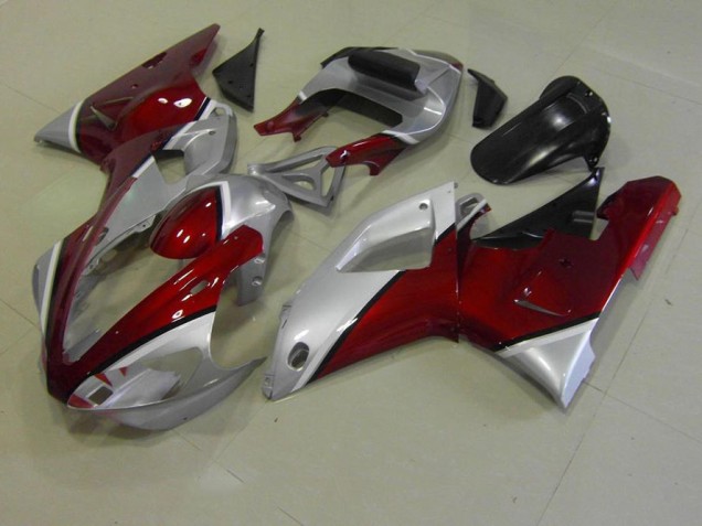 Rosso & Argento Carene Moto Yamaha R1 2000-2001