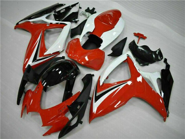 Rosso Bianco ABS Moto Plastica & Moto Carena Suzuki GSXR 600 / 750 K6 2006-2007