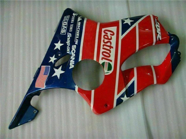Rosso Bianco Blu Castrol Cycle World Carene Moto Honda CBR 600 F4i 2001-2003 Rosso Bianco Blu Castrol Cycle World Carene Moto Honda CBR 600 F4i 2001-2003