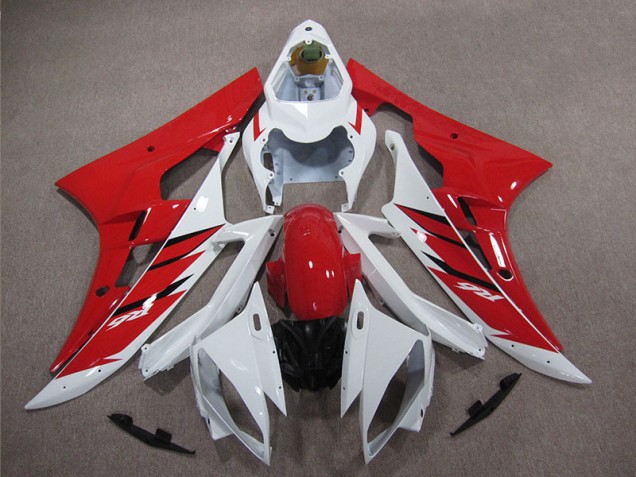 Rosso Bianco Carrozzeria & Plastica Moto Yamaha R6 2006-2007 Rosso Bianco Carrozzeria & Plastica Moto Yamaha R6 2006-2007