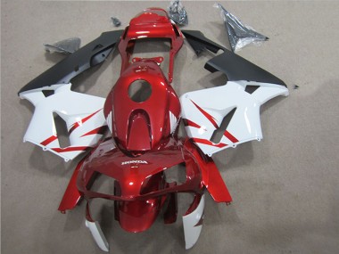 Rosso Bianco Kit Carene Moto Completa Honda CBR 600 RR 2005-2006
