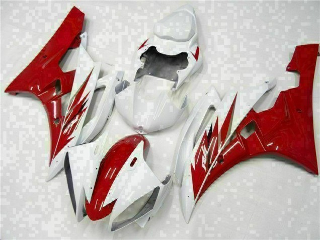 Rosso Bianco Kit Completo Carenatura Moto ABS Yamaha R6 2006-2007 Rosso Bianco Kit Completo Carenatura Moto ABS Yamaha R6 2006-2007