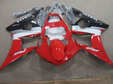 Rosso Bianco Kits Carenatura Moto Completa Yamaha R6 2003-2005