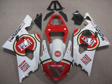 Rosso Bianco Lucky Strike Motul Carene Moto Suzuki GSXR 600 K4 2004-2005