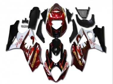 Rosso Bianco Nero Carene Moto Suzuki GSXR 1000 K7 2007-2008