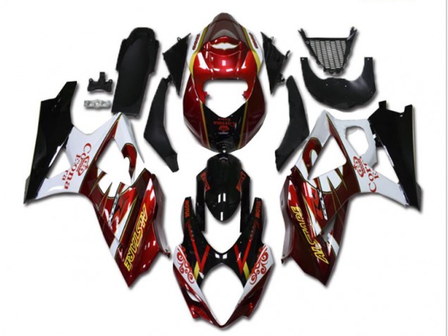 Rosso Bianco Nero Carene Moto Suzuki GSXR 1000 K7 2007-2008