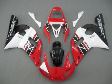Rosso Bianco Nero Kit Carenatura Moto Completa Yamaha R6 1998-2002