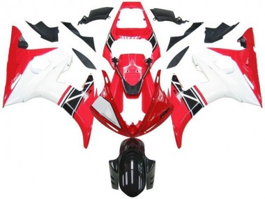 Rosso Bianco Nero Kit Completo Carenatura Moto ABS Yamaha R6 2003-2005
