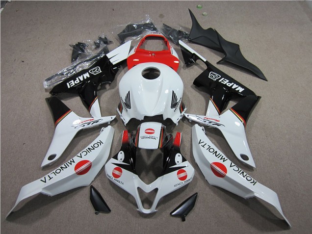 Rosso Bianco Nero Konica Minolta MAPEI Carene Moto Honda CBR 600 RR 2007-2008 Rosso Bianco Nero Konica Minolta MAPEI Carene Moto Honda CBR 600 RR 2007-2008