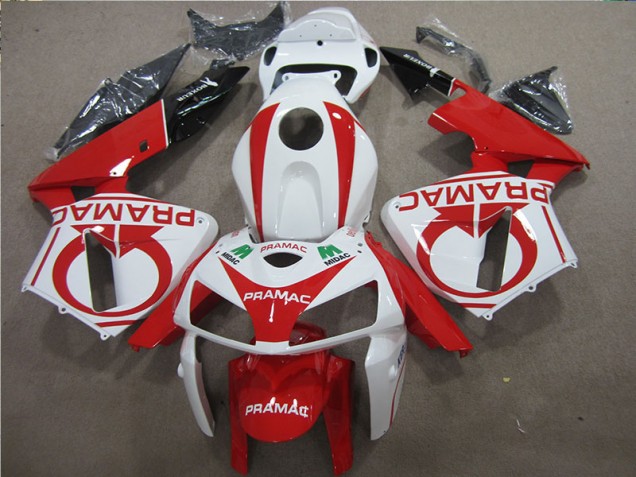 Rosso Bianco PRAMAC Carene Moto Honda CBR 600 RR 2005-2006 Rosso Bianco PRAMAC Carene Moto Honda CBR 600 RR 2005-2006