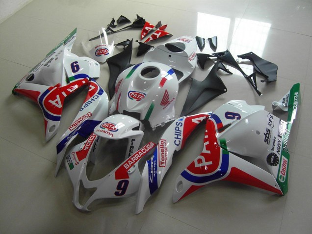 Rosso Bianco Pata Carene Moto Honda CBR 600 RR 2009-2012 Rosso Bianco Pata Carene Moto Honda CBR 600 RR 2009-2012