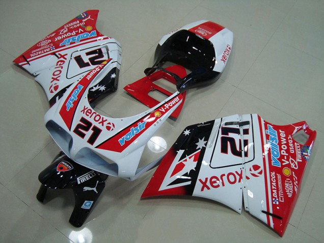 Rosso Bianco Xerox 21 Kits Carenatura Moto Ducati 748 916 996 996S 1993-2005 Rosso Bianco Xerox 21 Kits Carenatura Moto Ducati 748 916 996 996S 1993-2005
