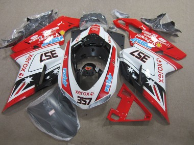 Rosso Bianco Xerox 357 Carene Moto Ducati 1098 2007-2014