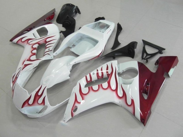 Rosso Fiamma Carene Moto Yamaha R6 1998-2002 Rosso Fiamma Carene Moto Yamaha R6 1998-2002