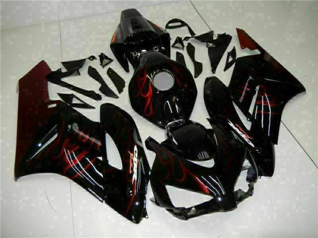 Rosso Fiamma Nero Carene Moto Honda CBR 1000 RR 2004-2005 Rosso Fiamma Nero Carene Moto Honda CBR 1000 RR 2004-2005