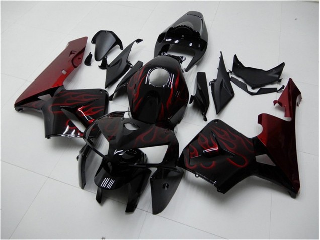 Rosso Fiamma Nero Carene Moto Honda CBR 600 RR 2005-2006 Rosso Fiamma Nero Carene Moto Honda CBR 600 RR 2005-2006