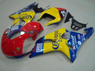 Rosso Giallo Blu Corona Corsa Carene Moto Suzuki GSXR 1000 K1 2000-2002