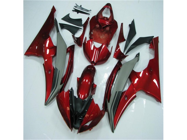 Rosso Grigio Carene Moto Yamaha R6 2008-2016 Rosso Grigio Carene Moto Yamaha R6 2008-2016