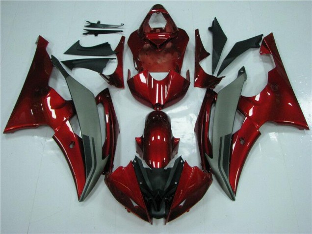 Rosso Grigio Carene Moto Yamaha R6 2008-2016 Rosso Grigio Carene Moto Yamaha R6 2008-2016