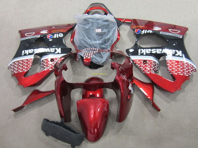Rosso Kits Carenatura Motocicletta Completo ABS Kawasaki ZX6R 2000-2002 Rosso Kits Carenatura Motocicletta Completo ABS Kawasaki ZX6R 2000-2002