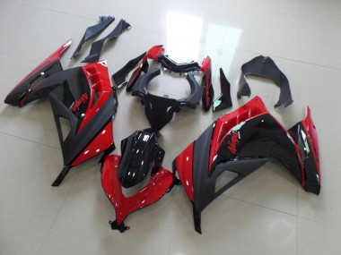Rosso Nero ABS Kits Carena Moto Kawasaki ZX 300R 2013-2016