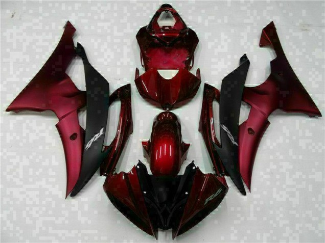 Rosso Nero ABS Moto Plastica & Carena Yamaha R6 2008-2016 Rosso Nero ABS Moto Plastica & Carena Yamaha R6 2008-2016