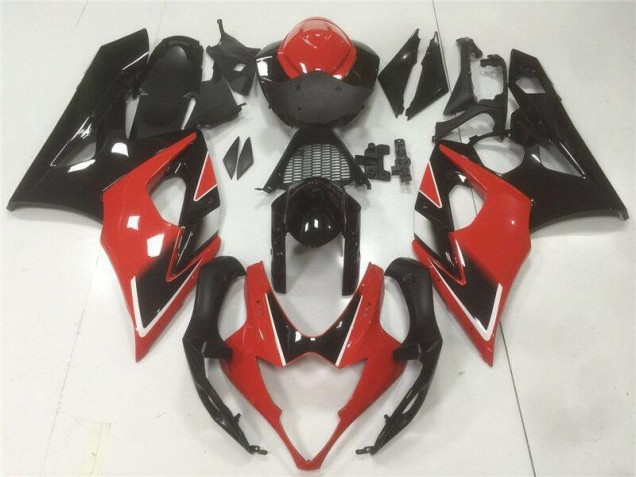 Rosso Nero ABS Moto Plastica & Carene Suzuki GSXR 1000 K5 2005-2006 Rosso Nero ABS Moto Plastica & Carene Suzuki GSXR 1000 K5 2005-2006