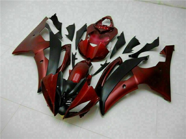 Rosso Nero ABS Moto Plastica & Carene Yamaha R6 2008-2016 Rosso Nero ABS Moto Plastica & Carene Yamaha R6 2008-2016