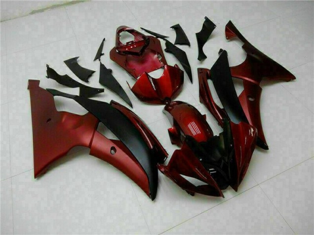 Rosso Nero ABS Moto Plastica & Carene Yamaha R6 2008-2016 Rosso Nero ABS Moto Plastica & Carene Yamaha R6 2008-2016