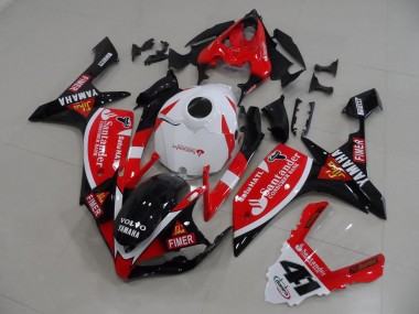 Rosso Nero Adesivos Carene Moto Yamaha R1 2007-2008