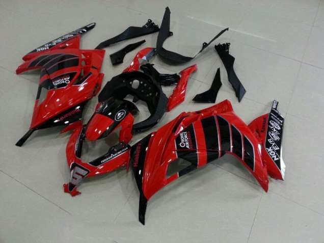 Rosso Nero Airforce Carene Moto Kawasaki ZX 300R 2013-2016 Rosso Nero Airforce Carene Moto Kawasaki ZX 300R 2013-2016
