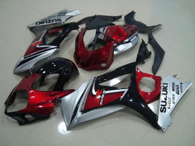 Rosso Nero Argento Kits Carenatura Moto Completa Suzuki GSXR 1000 K7 2007-2008